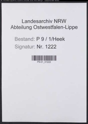 Sterberegister Standesamt Heek