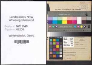 Entnazifizierung Georg Winterscheidt , geb. 20.10.1896 (Werkmeister)