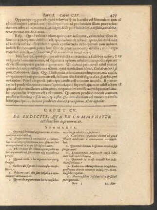 Caput CV. De Indiciis, Quae Ex Communiter accidentibus depromuntur.