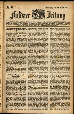 Ausgabe vom Mittwoch, den 20. April 1881.