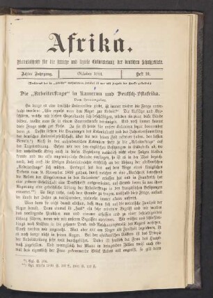 Heft 10. Oktober 1901