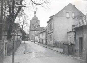 Altstadt von Vetschau : Ort: Wětošow / Vetschau. Straße in der Altstadt