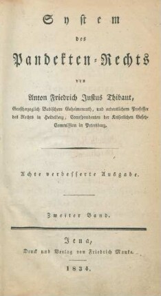 Bd. 2: System des Pandekten-Rechts