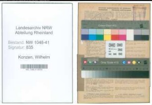 Entnazifizierung Wilhelm Konzen , geb. 01.11.1898 (Polizist)