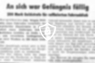 [Name maskiert] war Gefängnis fällig
