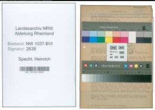 Entnazifizierung Heinrich Specht , geb. 29.04.1900 (Lehrer)