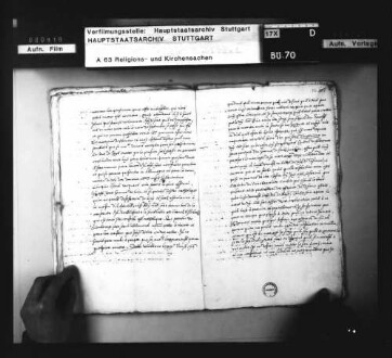 Schreiben Markgraf Georg Friedrichs von Brandenburg wegen einiger aufgefangener Schreiben, aus denen die Absichten der Katholiken zur Bekriegung der Evangelischen zu ersehen.