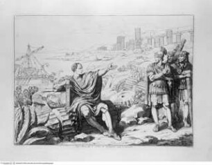 Pinelli, Bartolomeo, Istoria Romana. Incisa ad acqua forte da Bartolomeo Pinelli Romano. L'Anno 1818, e 1819. o.O.[Roma] u.J, "Cajo Mario fra le rovine di Cartagine" Taf. [80])