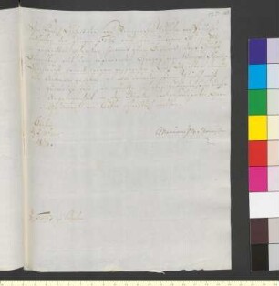 Brief von Preußen, Amalie Marie Anne Prinzessin von an Goethe, Johann Wolfgang von