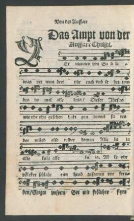 Das Ampt von der Auffart Christi.