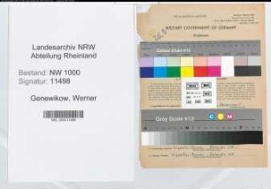 Entnazifizierung Werner Genewikow, geb. 14.06.1908 (Postrat)