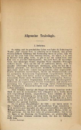 Lehrbuch der praktischen Toxicologie zum Selbststudium und zum Gebrauch für Vorlesungen