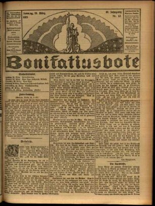 Ausgabe vom Sonntag, den 25. März 1923.