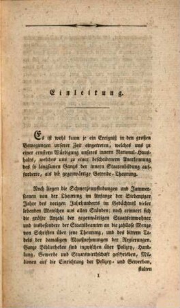 Über die allgemeine Getreide-Theurung im Jahre 1816