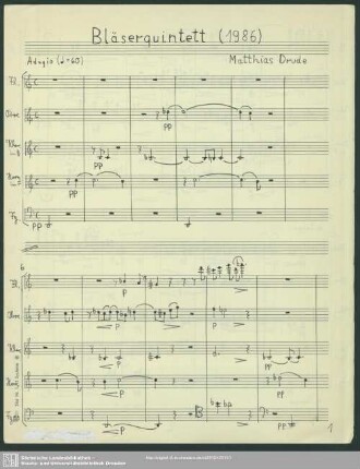 Bläserquintett : (1986)
