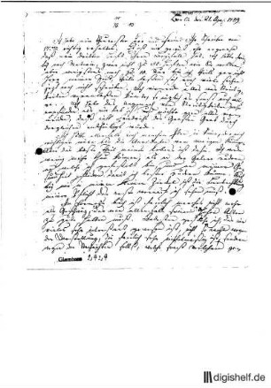10: Brief von Friedrich Nicolai an Johann Wilhelm Ludwig Gleim