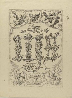 Verziertes Monogramm Christi IHS