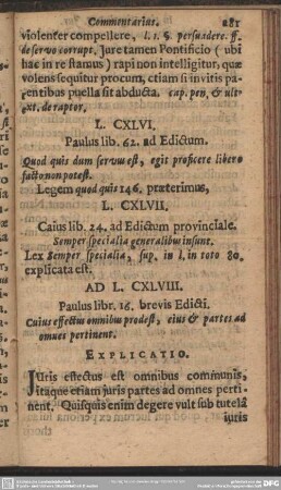 L.CXLVII. Caius lib. 24. ad Edictum provinciale