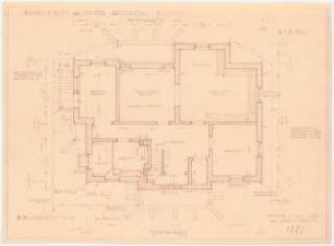 Garten Gottlieb Gessler, Rastatt: Wohnhaus Gessler: Grundriss Kellergeschoss 1:50