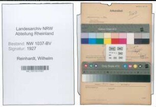 Entnazifizierung Wilhelm Reinhardt , geb. 17.09.1897 (Angestellter)