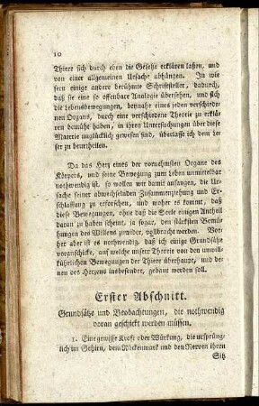 Erster Abschnitt. Grundsätze und Beobachtungen, die nothwendig voran geschickt werden müssen.