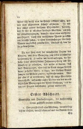 Erster Abschnitt. Grundsätze und Beobachtungen, die nothwendig voran geschickt werden müssen.