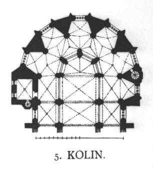Grundriss des Chores der Bartholomäuskirche in Kolín