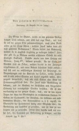 1-23 Von geheimen Gesellschaften : Fortsetzung