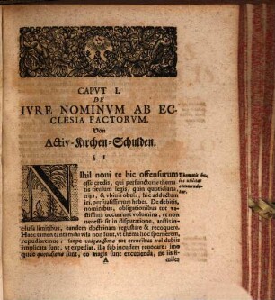 Dispvtatio Ivridica De Nominibvs Ecclesiasticis : = Von Activ- und Passiv-Kirchen-Schulden