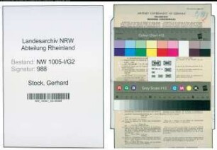 Entnazifizierung Gerhard Stock , geb. 28.03.1884 (Kaufm.Angestellter)