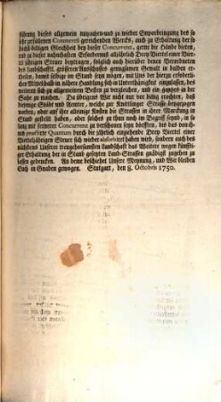 Von Gottes Gnaden Carl, Hertzog zu Würtemberg und Teck, Graf zu Mömpelgart, Herr zu Heydenheim, [et]c. Ritter des goldenen Vliesses, und des Löbl. Schwäbischen Creyses General-Feld-Marechall, &c. Unsern Gruß zuvor, Liebe Getreue! Wir mögen Euch hiemit gnädigst nicht verhalten, was massen Wir entschlossen, Unserer treugehorsamster Prælaten und Landschafft grössern Ausschuß auf den 9ten künfftigen Monats Novembris anhero zu beruffen ...