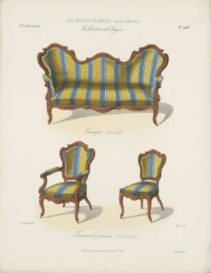 "Canapé genre simple; Fauteuil et chaise (Genre simple)", aus: Le Garde-meuble