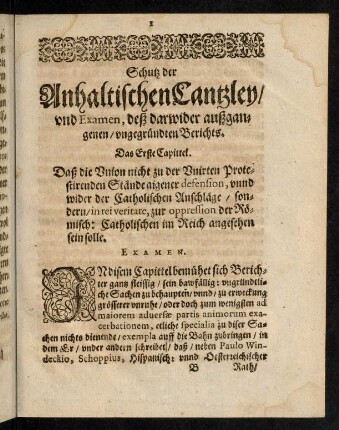 1-12, Das erste Capittel.