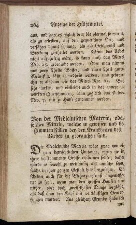 Anzeige der Hülfsmittel