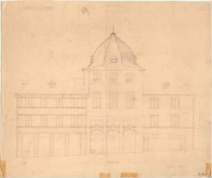Fischer, Theodor; Würzburg, Münsterplatz; Sparkasse - Südseite (Ansicht)