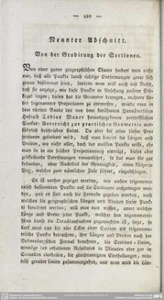 Neunter Abschnitt. Von der Gradirung der Sectionen