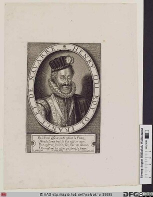 Bildnis Heinrich (Henri) IV., König von Frankreich und Navarra (reg. 1589-1610)