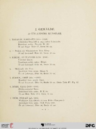 I. Gemälde (Nr. 1-197)