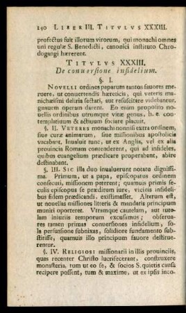 Titulus XXXIII. De conversione infidelium.
