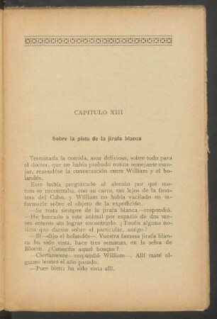 Capítulo XIII - Sobre la pista de la jirafa blanca