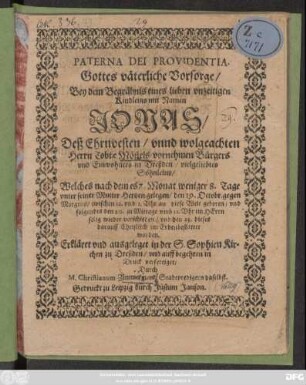 Paterna Dei Providentia