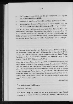 Über Helden und Heldentum