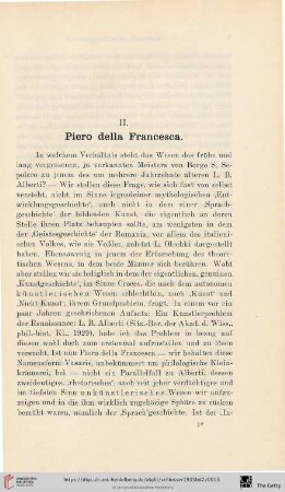 II. Piero della Francesca