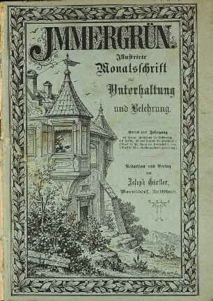 Immergrün : illustrierte Monatsschrift zur Unterhaltung u. Belehrung. 2. [1890]