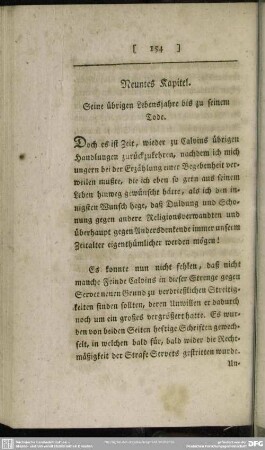 Neuntes Kapitel. Seine übrigen Lebensjahre bis zu seinem Tode