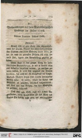 Achten Bandes Achtes Stük