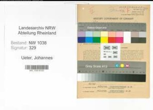 Entnazifizierung Johannes Ueter , geb. 08.02.1896 (Vermessungsbeamter)