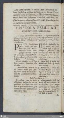 Epistola Pauli Ad Corinthios Secunda