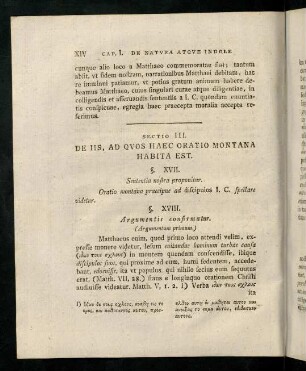 XIV-XXIV, Sectio III (§ XVII - XXII)