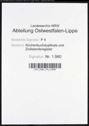 Zivilstandsregister der Stadt Lippstadt (H 1811). (Gemeinde: Lippstadt, Kreis Lippstadt)
